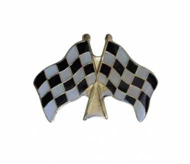 Pin Badge Checkered Flag
