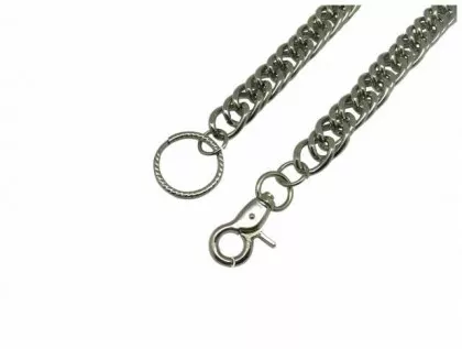 Biker Schlüsselkette mit Doppelgliedern und Karabiner