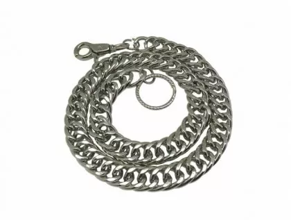 Biker Schlüsselkette mit Doppelgliedern und Karabiner