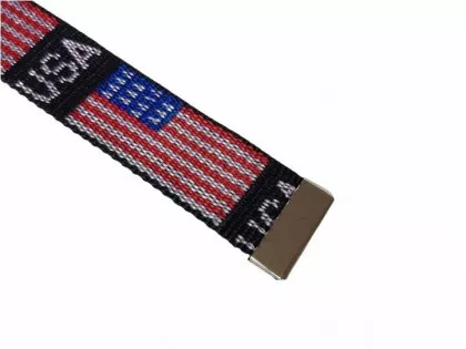 Canvasgürtel USA Schwarz