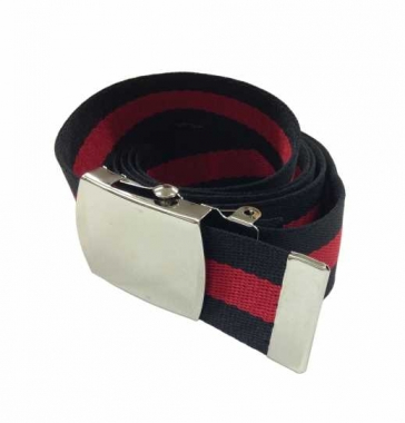 Black & Red Canvas Belt