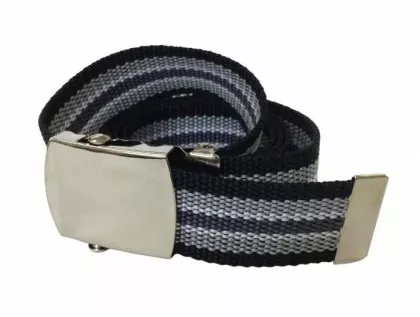 Herren Canvasgürtel Schwarz & Grau