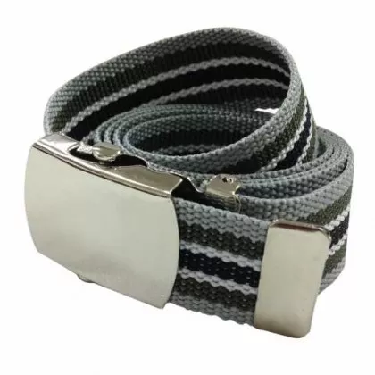 Canvasgürtel Grau & Schwarz Vintage