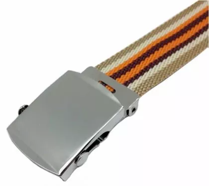 Canvasgürtel Beige & Orange