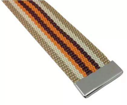 Canvasgürtel Beige & Orange