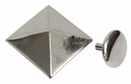 Pyramidennieten 25 mm x 25 mm mit Druckknopfverschluss | 50 Stück