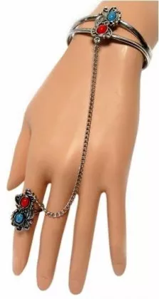 Armspange mit Kette & Ring