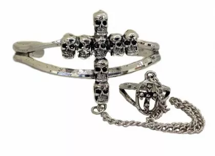 Armspange Totenkopf Kreuz