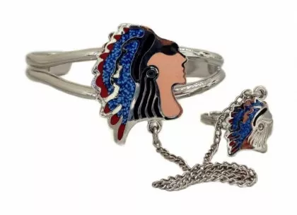Indianer Armspange mit Ring