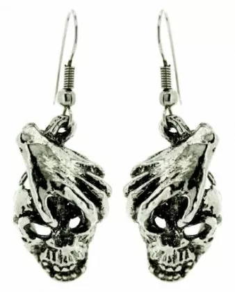 Hand Totenkopf Ohrringe