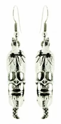Ohrringe Clown Totenkopf