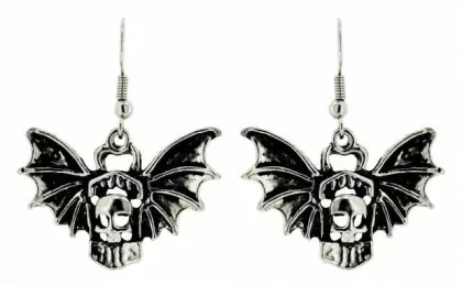Totenkopf Flügel Ohrringe