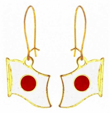 Earrings Japan Flag