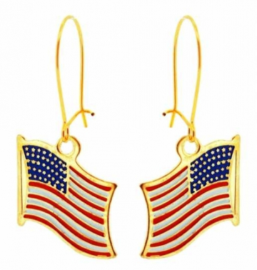 Earrings America Flag