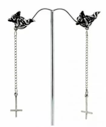 Kreuz Ohrringe Schutzengel