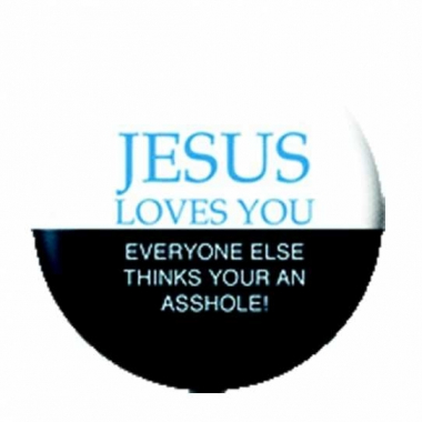 Button Badge Jesus Loves You