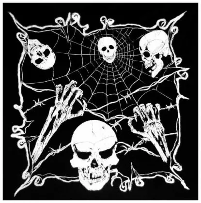 Bandana Halstuch Spiderweb Skull