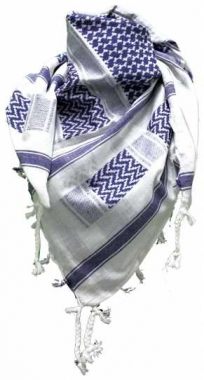 Tactical Shemagh Scarf White Blue
