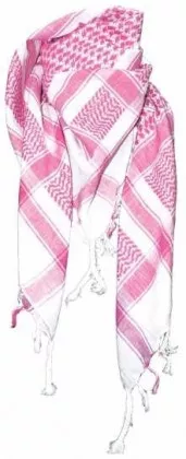 Shemagh Halstuch Weiß Rosa