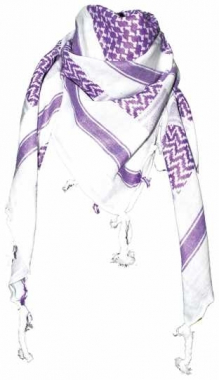 Tactical Shemagh Scarf White Purple