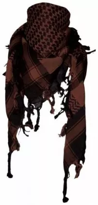 Tactical Shemagh Scarf Black Brown