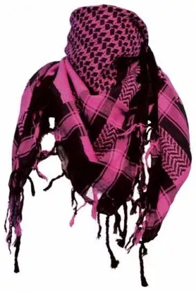 Shemagh Halstuch Schwarz Pink