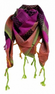 Tactical Shemagh Scarf Magenta Orange & Yellow Green