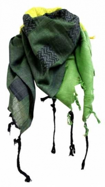 Tactical Shemagh Scarf Yellow Green Black Jamaica