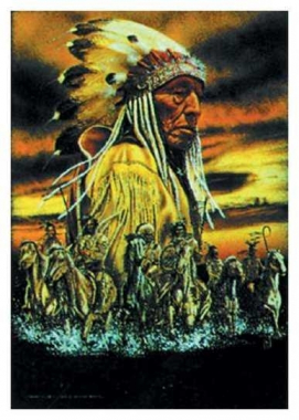 Posterfahne Indian Sitting Bull