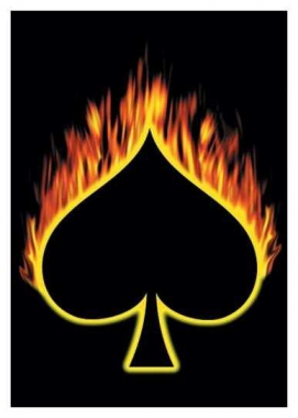 Poster Flag Flaming Ace of Spades