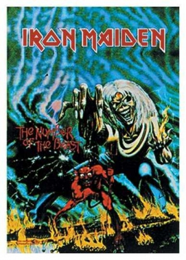 Posterfahne Iron Maiden - Number of the beast