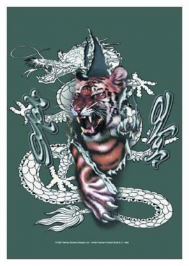 Poster Flag Dragon & Tiger