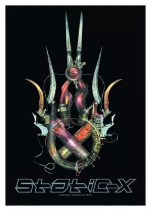 Posterfahne Static X - Machine Logo