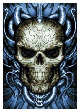 Posterfahne Spiral Collection - Plugged Skull