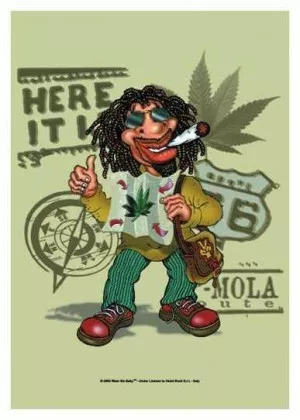 Posterfahne Rastaman - Route 66