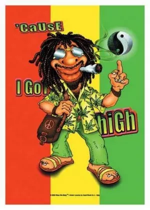 Posterfahne Rastaman Yin Yan