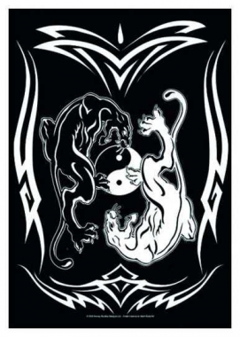 Posterfahne Tribal - Yin Yang Panthers