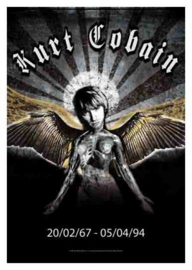Posterfahne Kurt Cobain