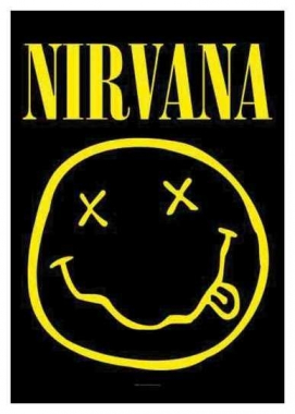 Posterfahne Nirvana - Happy Face