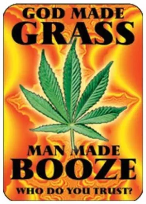 Aufkleber Set God made grass