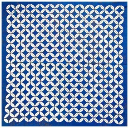 Bandana Kopftuch Blaues Webmuster