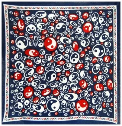 Bandana Kopftuch Blaue Yin Yang