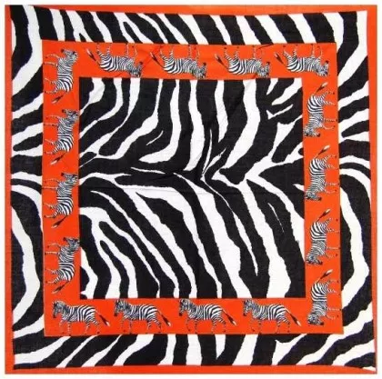 Bandana Kopftuch Orangenes Zebra