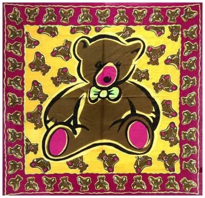 Bandana Kopftuch Rosa Teddybär