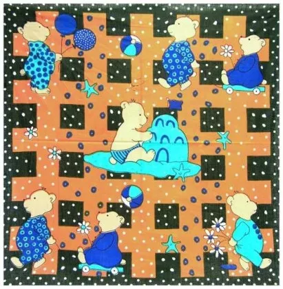 Bandana Kopftuch Spielende Bären