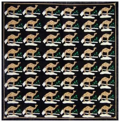 Bandana Halstuch Kamelkarawane Schwarz