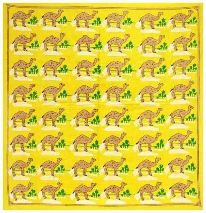 Bandana Halstuch Kamelkarawane Gelb