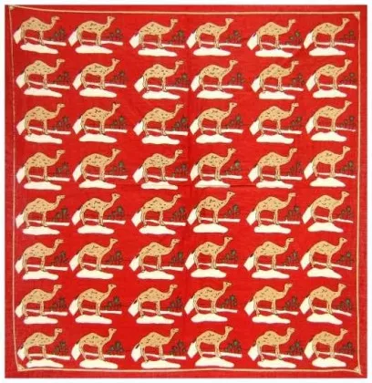 Bandana Kopftuch Kamelkarawane in Rot