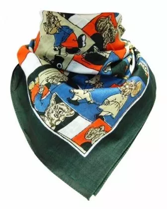Bandana Head Scarf Cat & Mouse