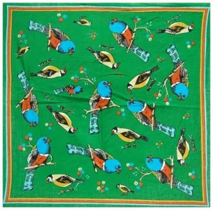 Grünes Bandana Halstuch Vögel